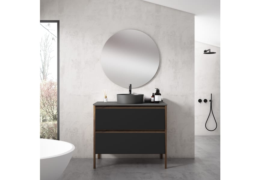 Mueble de baño con encimera de cargas minerales Icon Visobath principal 3