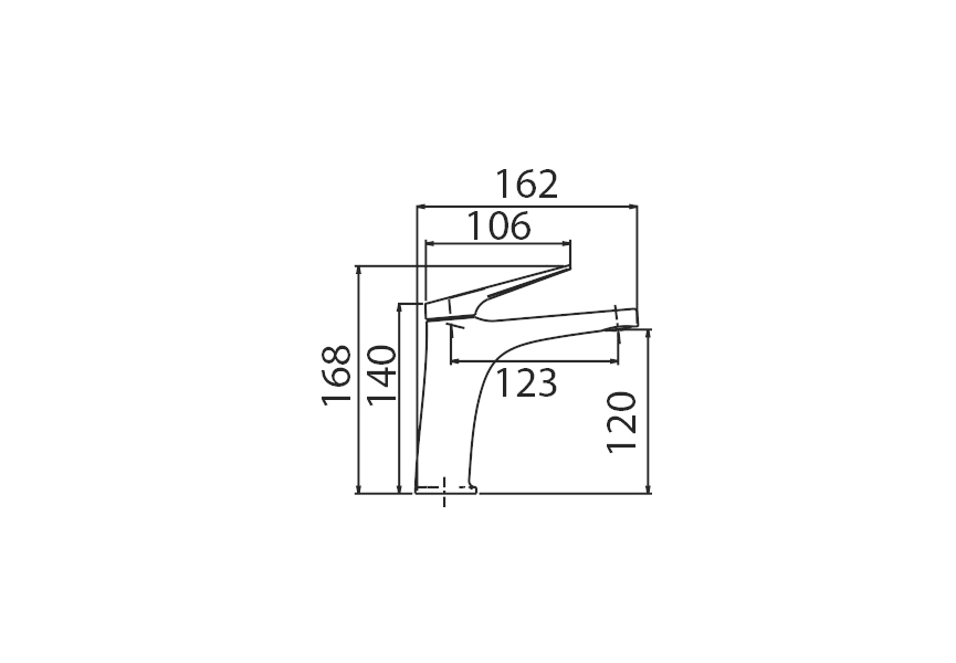 Grifo de lavabo Delos de Imex croquis 3