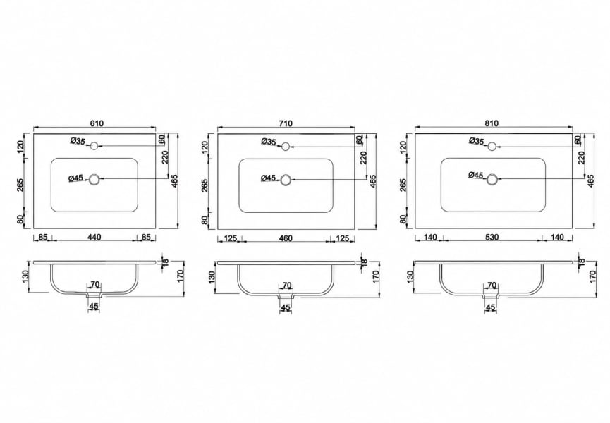 Conjunto mueble de baño Tivoli Bruntec croquis 5