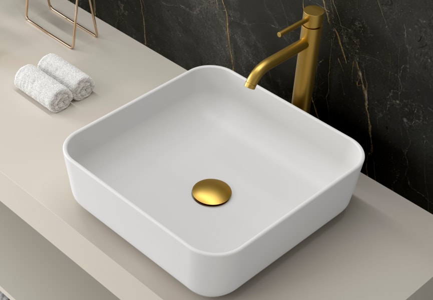 Lavabo sobre encimera Corinto Coycama detalle 2