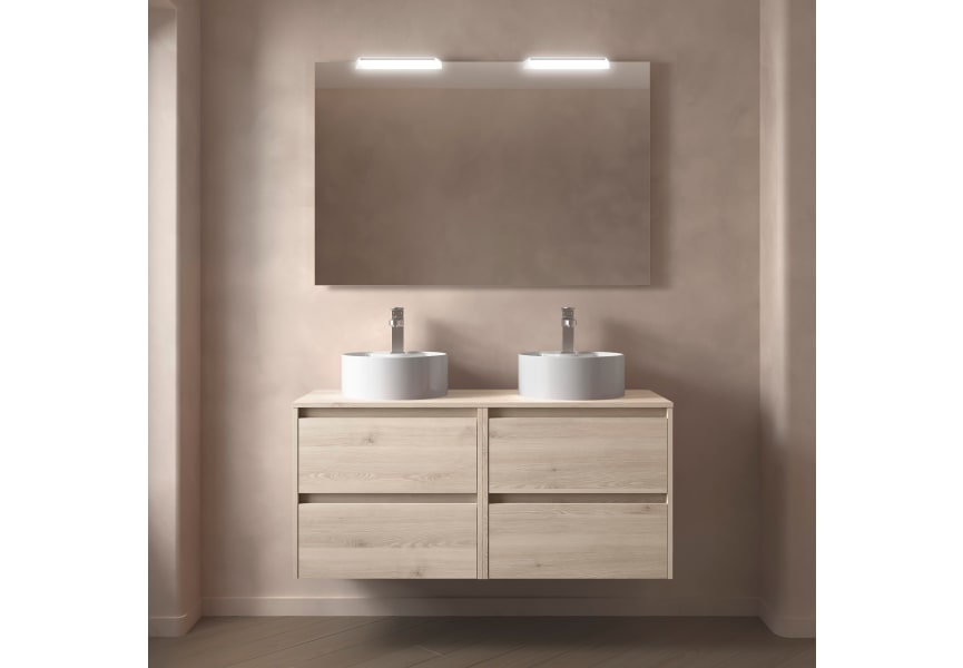 Conjunto mueble de baño con encimera de madera Noja Salgar principal 1