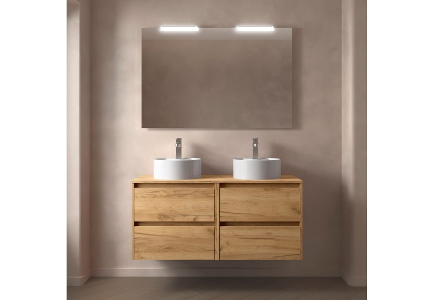 Conjunto mueble de baño con encimera de madera Noja Salgar principal 2