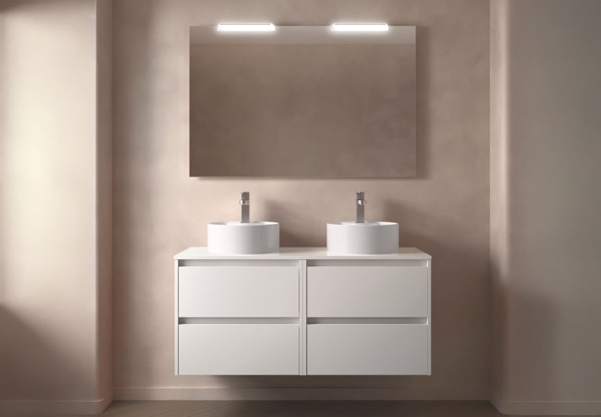 Conjunto mueble de baño con encimera de madera Noja Salgar principal 4