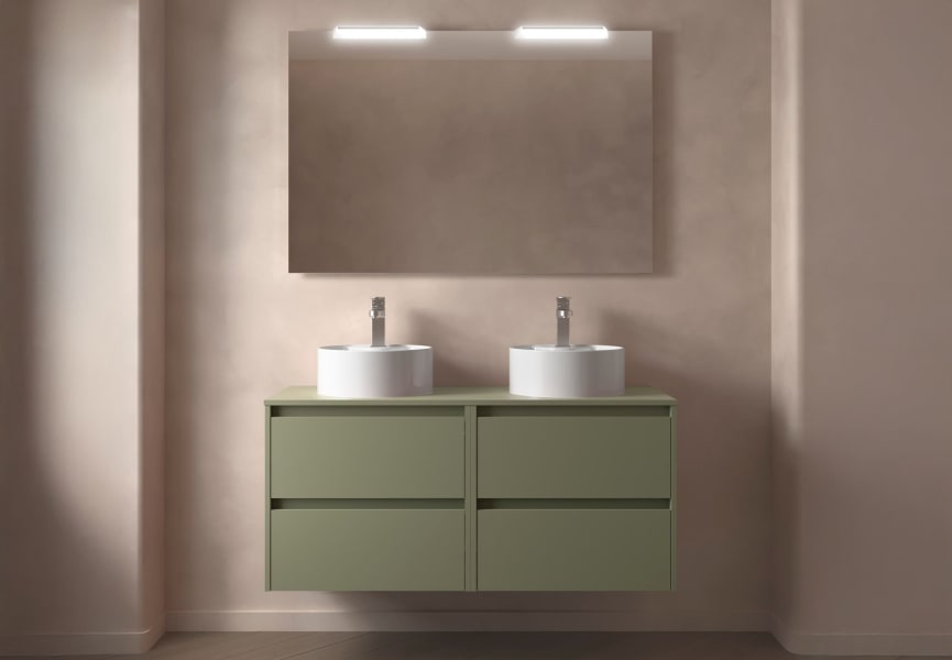 Conjunto mueble de baño con encimera de madera Noja Salgar principal 0