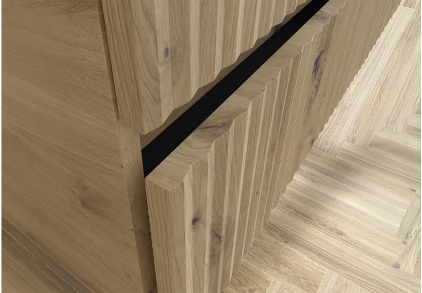 Conjunto mueble de baño Kira Salgar con lavabo sobre encimera detalle 12