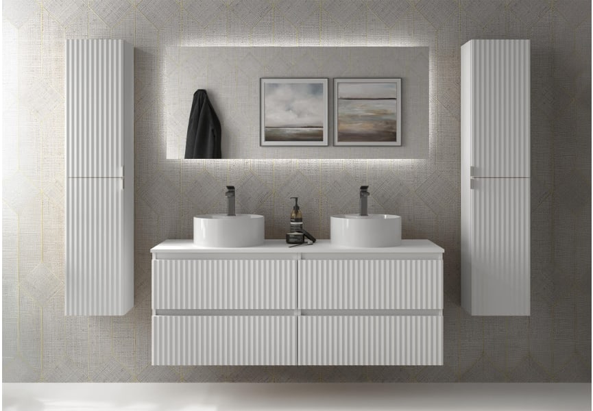 Conjunto mueble de baño Kira Salgar con lavabo sobre encimera principal 0