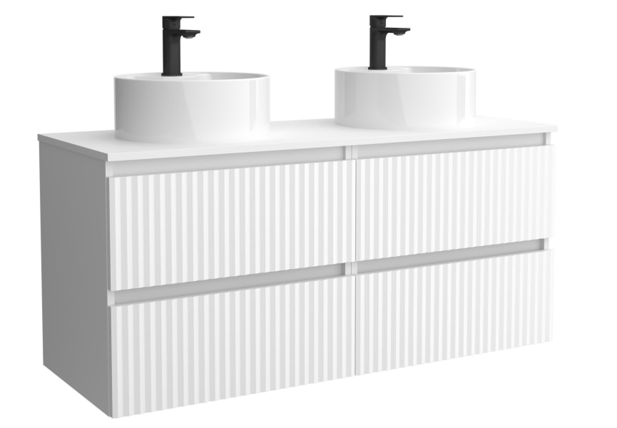 Conjunto mueble de baño Kira Salgar con lavabo sobre encimera detalle 5