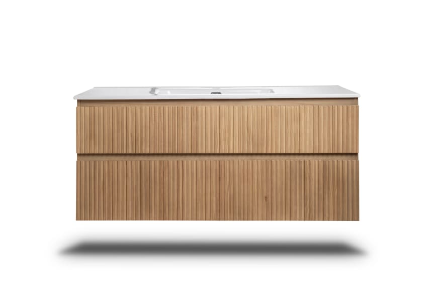 Conjunto de mueble de baño de madera maciza Alpes Bruntec detalle 4