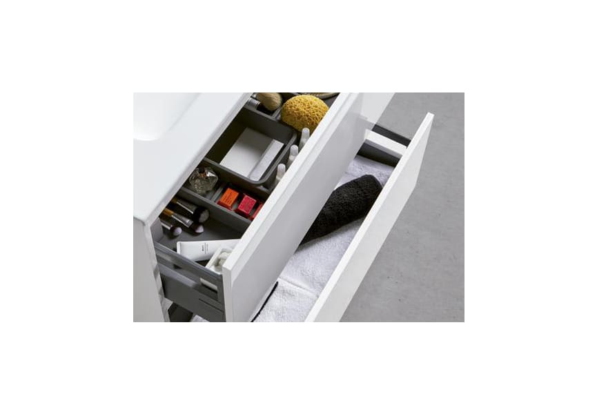 Conjunto mueble de baño con lavabo sobre encimera Deco Lux Sanchis detalle 10