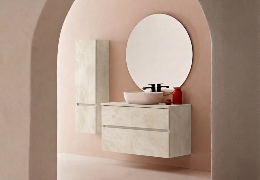 Conjunto mueble de baño con lavabo sobre encimera Deco Lux Sanchis principal 5