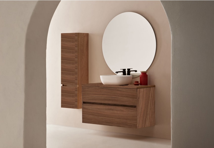 Conjunto mueble de baño con lavabo sobre encimera Deco Lux Sanchis principal 2