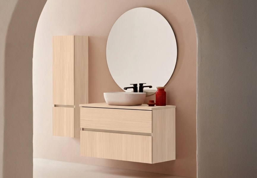 Conjunto mueble de baño con lavabo sobre encimera Deco Lux Sanchis principal 6