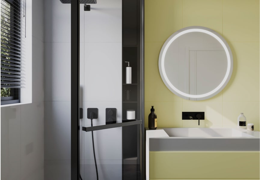 Espejo de baño con luz LED Mirak Bruntec ambiente 2