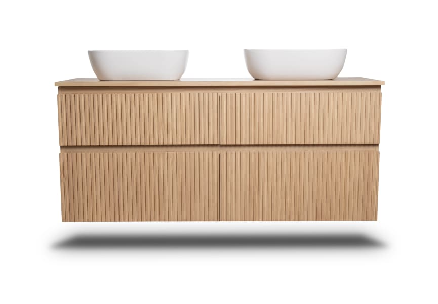 Mueble de baño con encimera de madera Alpes 9 Bruntec detalle 3