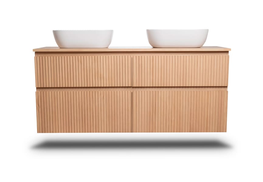 Mueble de baño con encimera de madera Alpes 9 Bruntec detalle 3