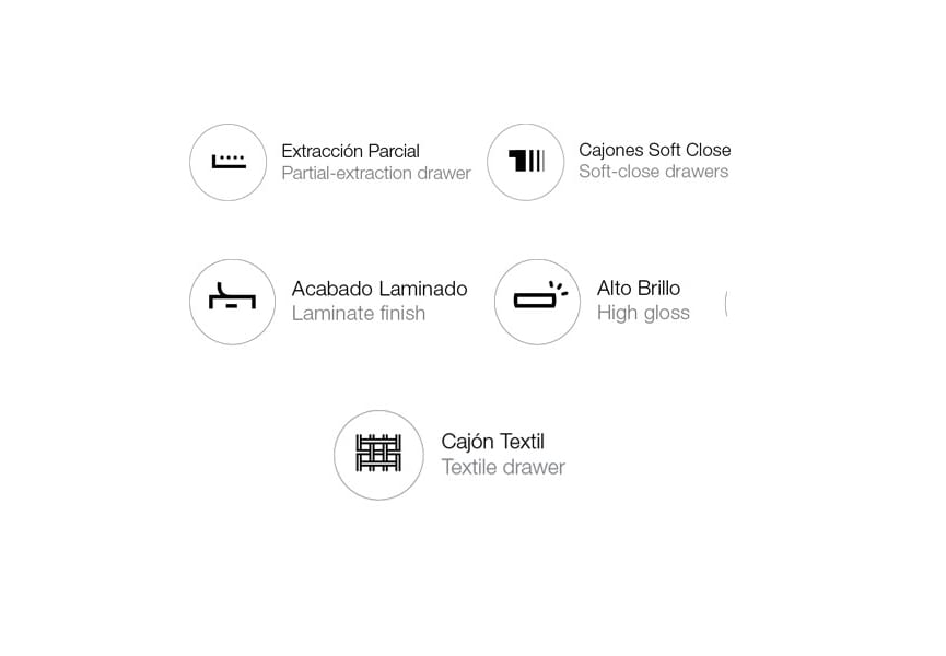 Mueble de baño con encimera Hidrófuga Box Viso Bath opción 4