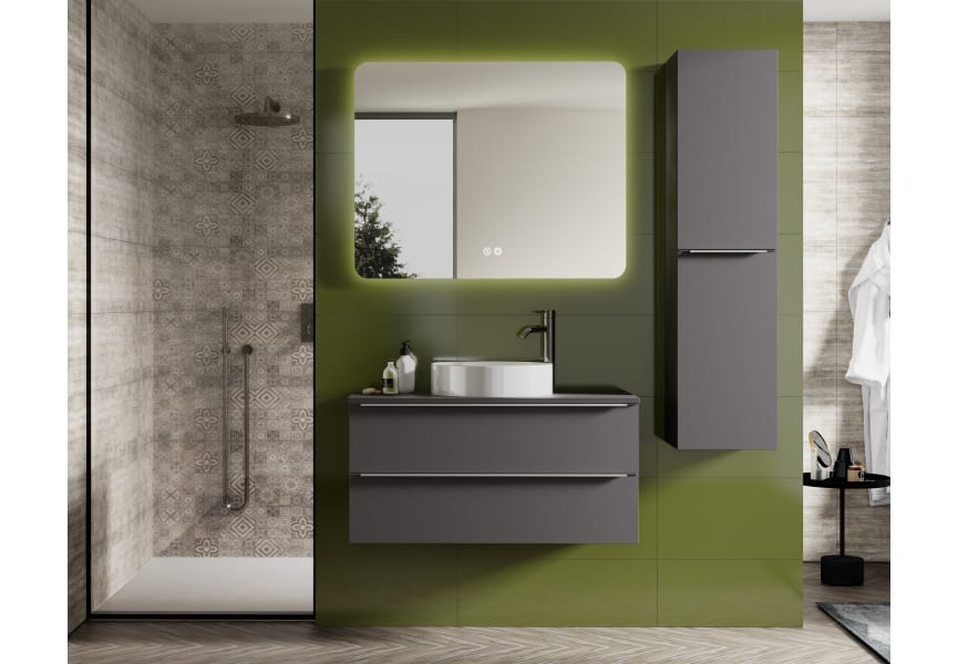 Mueble para Baño 120 cm Lavabo Sobre Encimera Landes Modular