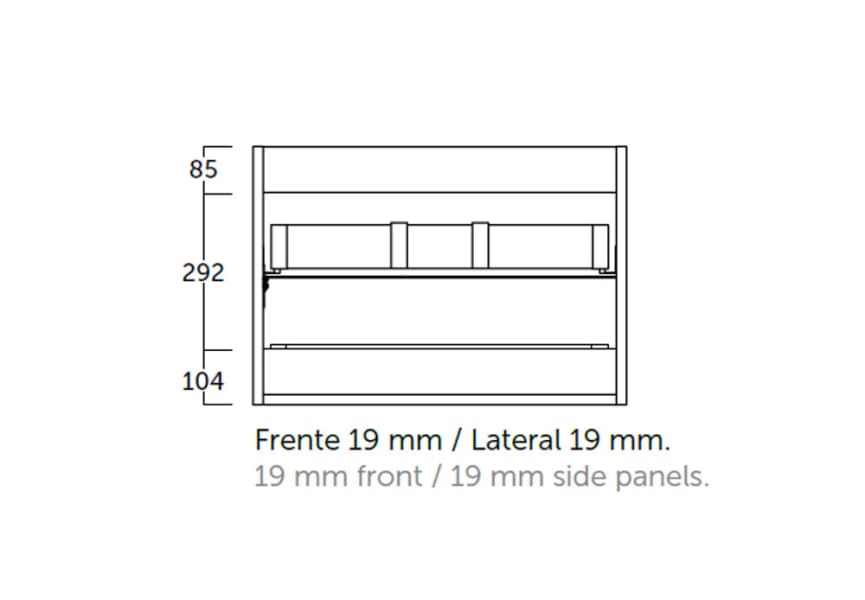 Mueble de baño con encimera de madera Landes Coycama croquis 9