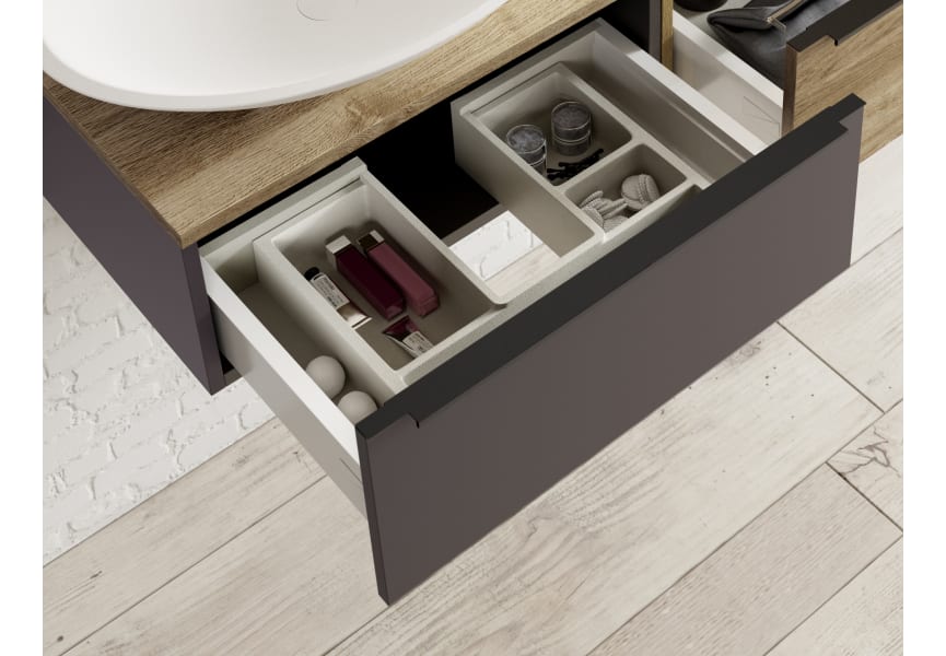 Mueble de baño con encimera de madera Landes Coycama Detalle 3