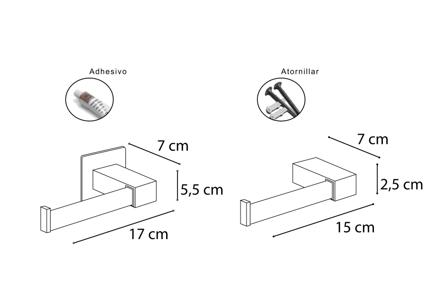 Portarrollos de baño Link/Top de Mediterranea de baño croquis 2