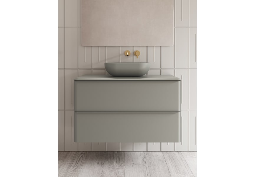 Mueble de baño con encimera arena de resina Dai Top Royo detalle 7