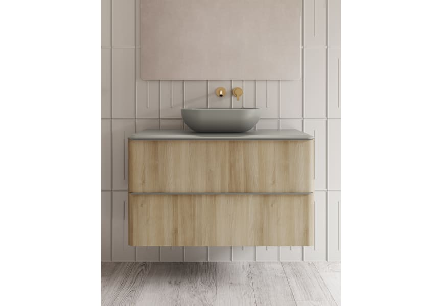 Mueble de baño con encimera arena de resina Dai Top Royo detalle 9