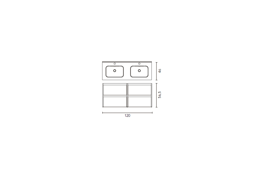 Conjunto mueble de baño Sansa Royo croquis 3