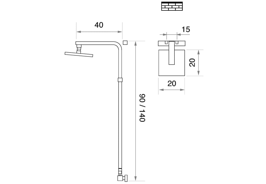 Columna de ducha exterior Proa Oasis Star