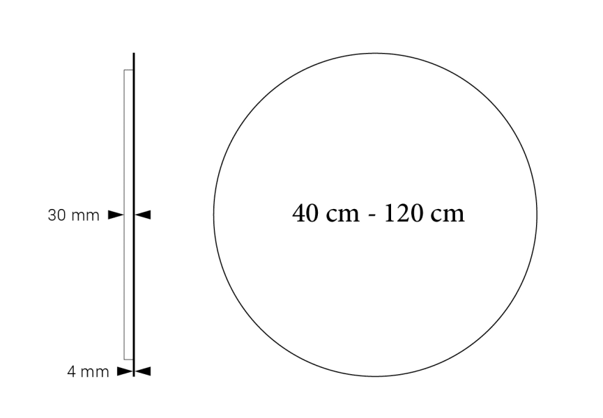 Espejo de baño con luz LED Sun Bruntec croquis 11