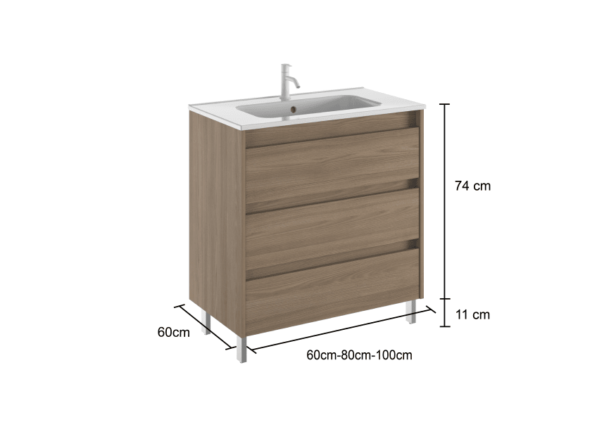 Conjunto mueble de baño Oxford Bruntec croquis 13
