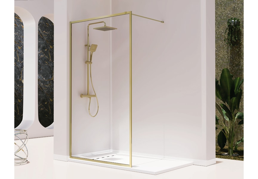 Comprar Conjunto de ducha /bañera empotrada pared dorado cepillado