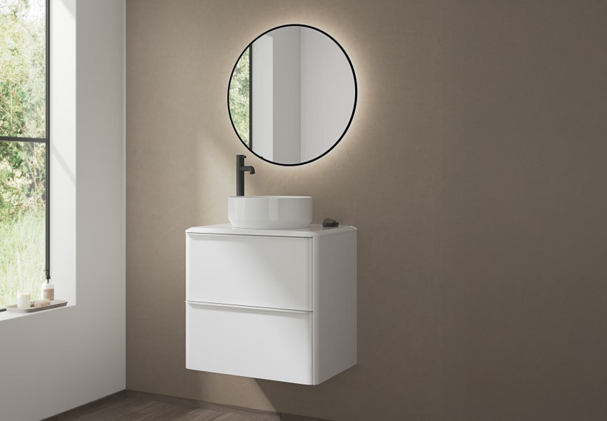 Mueble de baño con encimera blanca de resina Dai Top Royo ambiente 4