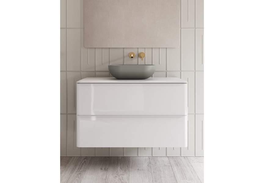 Mueble de baño con encimera blanca de resina Dai Top Royo detalle 3