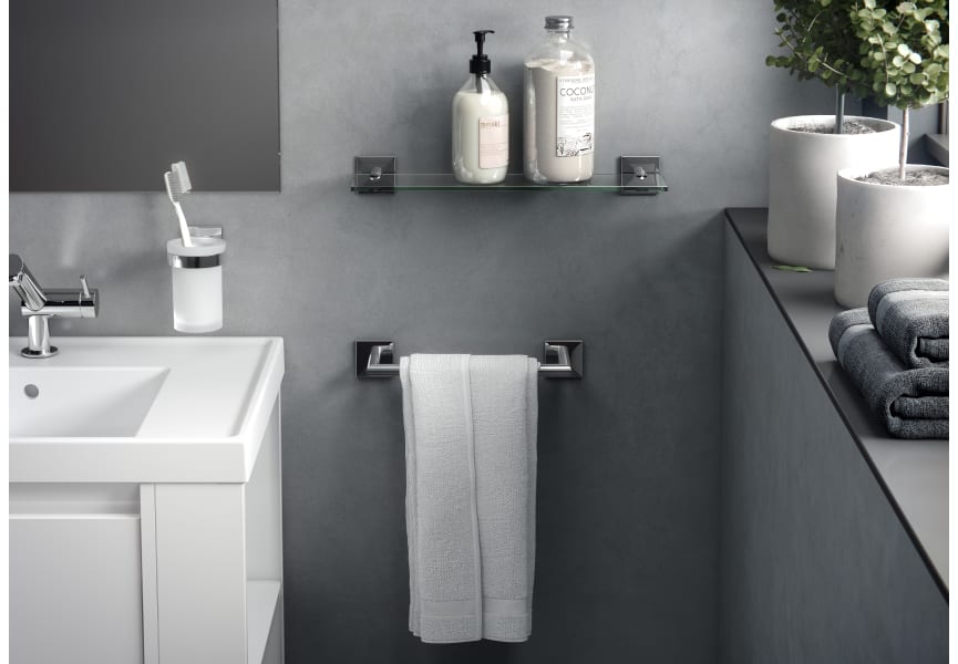 Toallero de mueble de baño cromo 36 cm de Imex