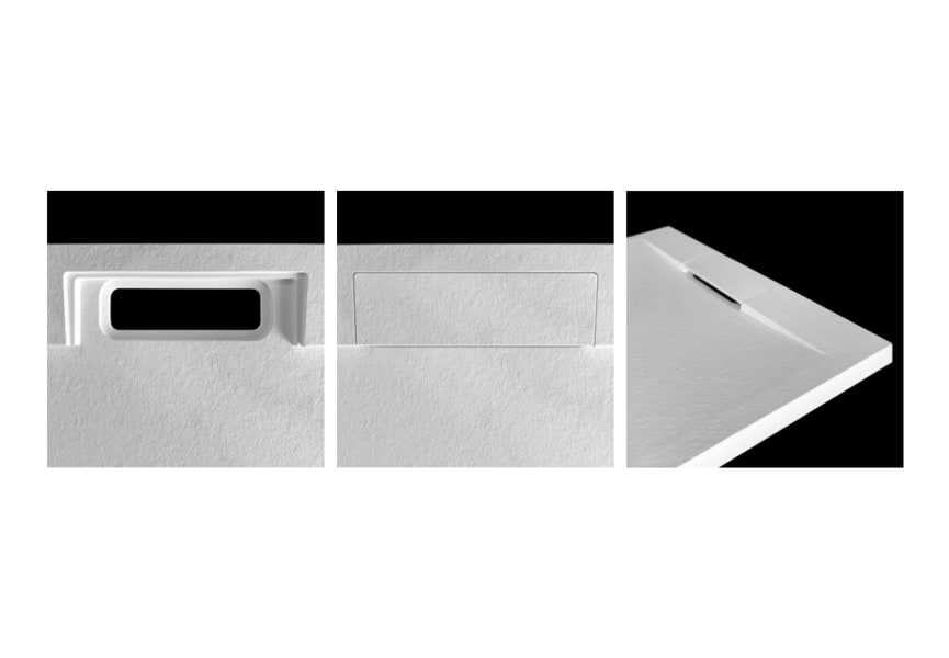 Plato de ducha de resina Fluvia de Bruntec detalle 10