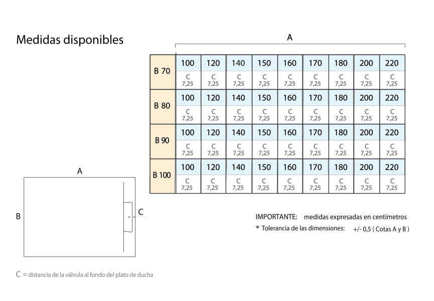 Plato de ducha de resina Fluvia de Bruntec croquis 13