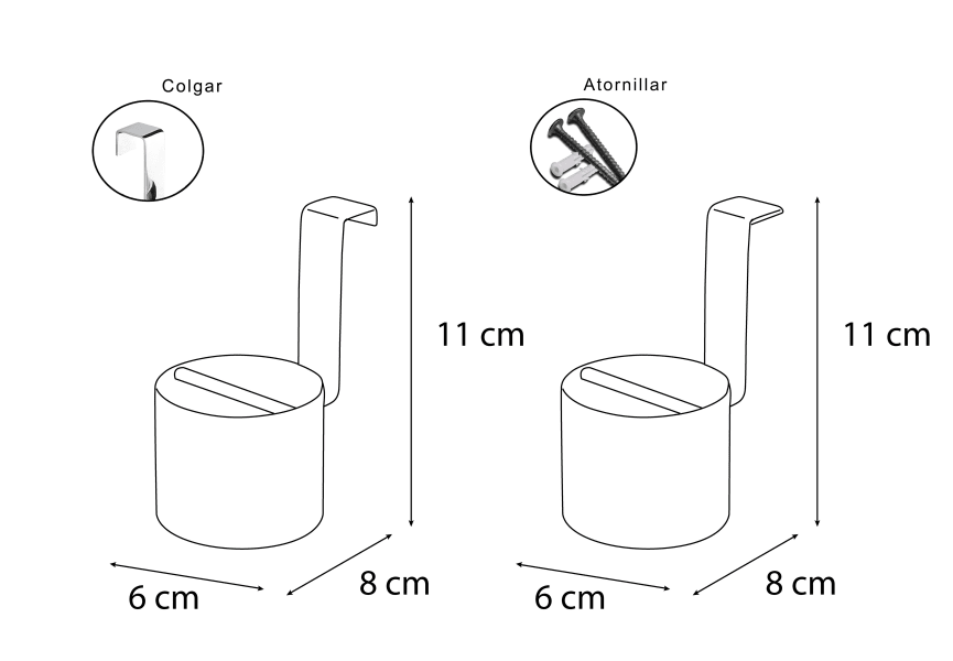 Soporte de plancha de baño 501 Bruntec croquis 6