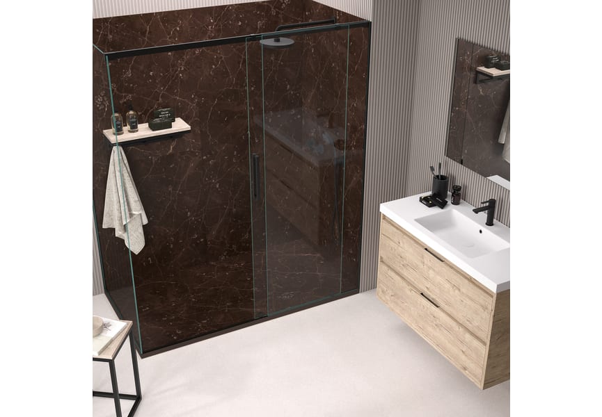 Platos de ducha de resina decorados Stone 3D Mármol Bruntec Ambiente 10