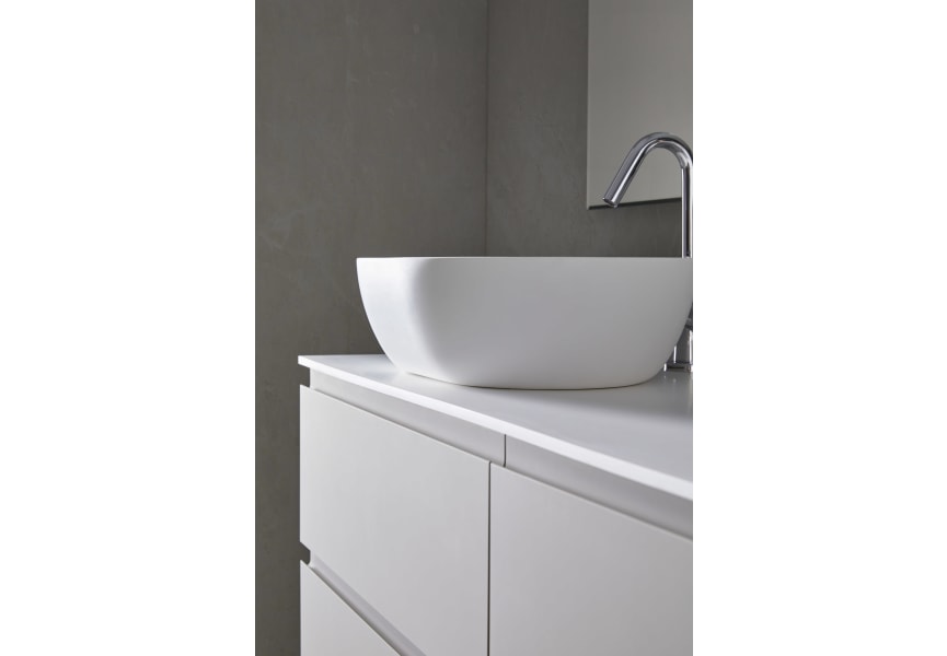 Conjunto mueble de baño con lavabo sobre encimera Nice	Sanchís detalle 3