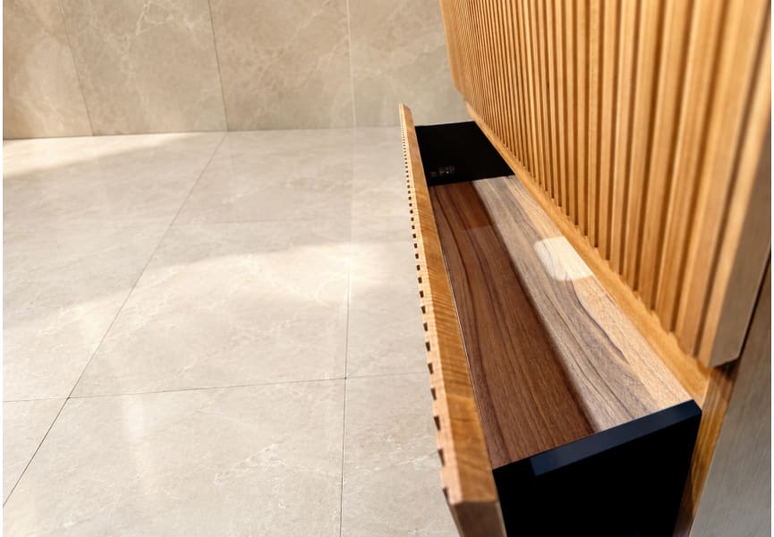 Conjunto de mueble de baño con lavabo Solid Surface Duna Bruntec detalle 14