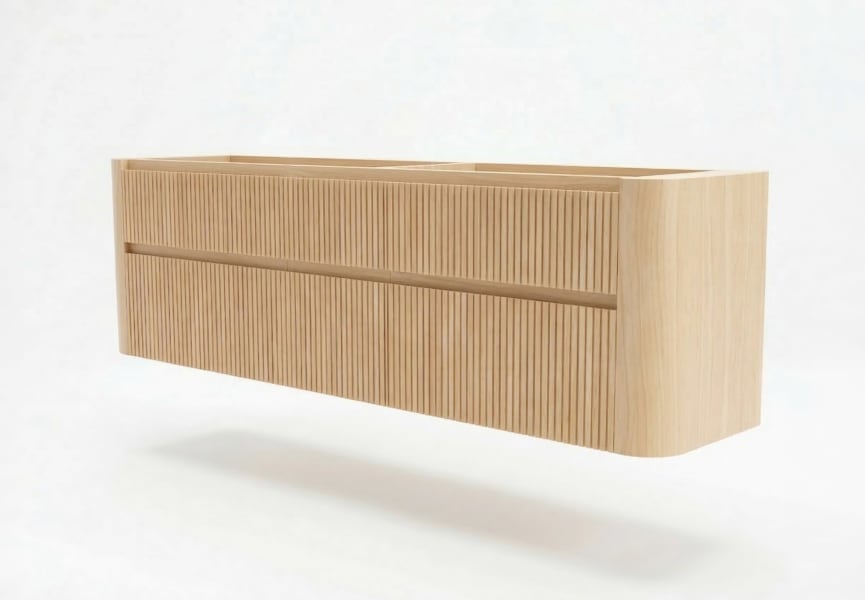 Conjunto de mueble de baño con lavabo Solid Surface Duna Bruntec principal 3