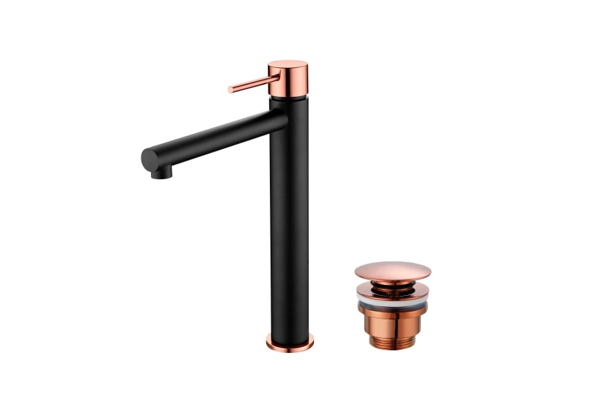 Pack Grifo de lavabo caño alto Milos Imex + Válvula click-clack principal 3