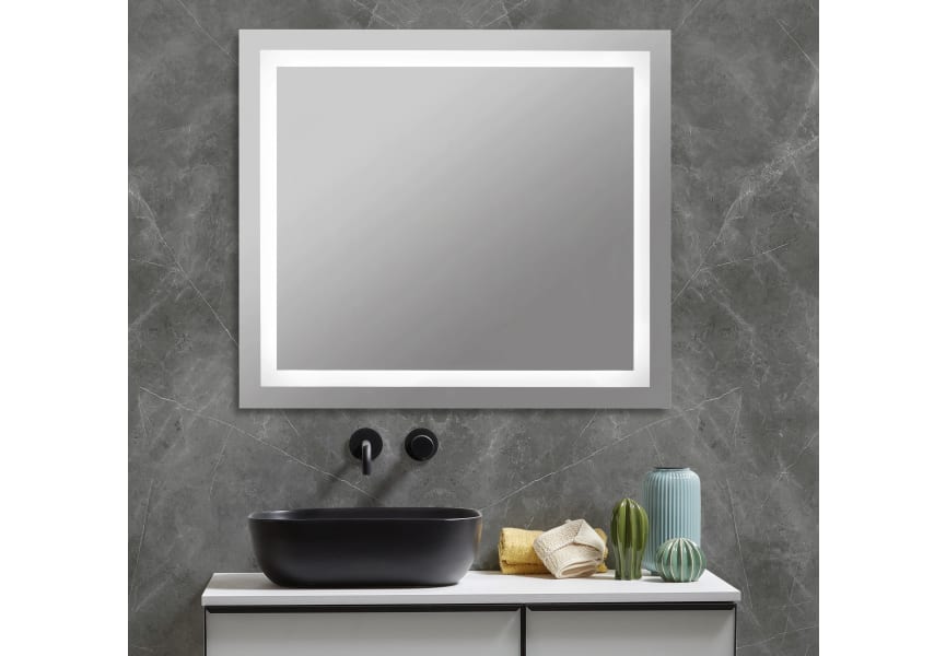 Espejo rectangular para maquillaje con luz LED blanca (5700K), Medidas:  60cm x 80cm