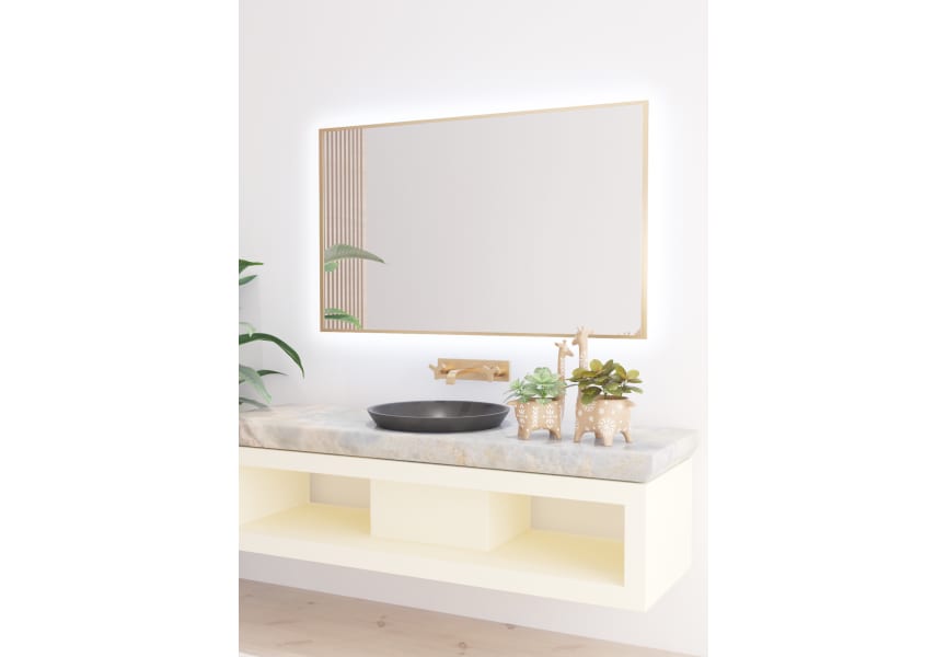 Espejo de baño con luz LED Omega Bruntec principal 1