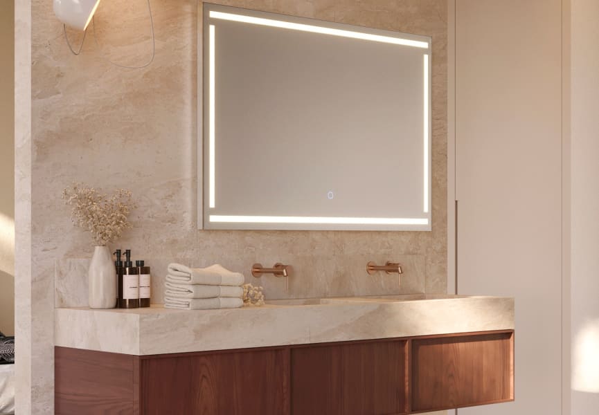 Espejo de baño con luz LED Luna gris Viena Ledimex principal 1