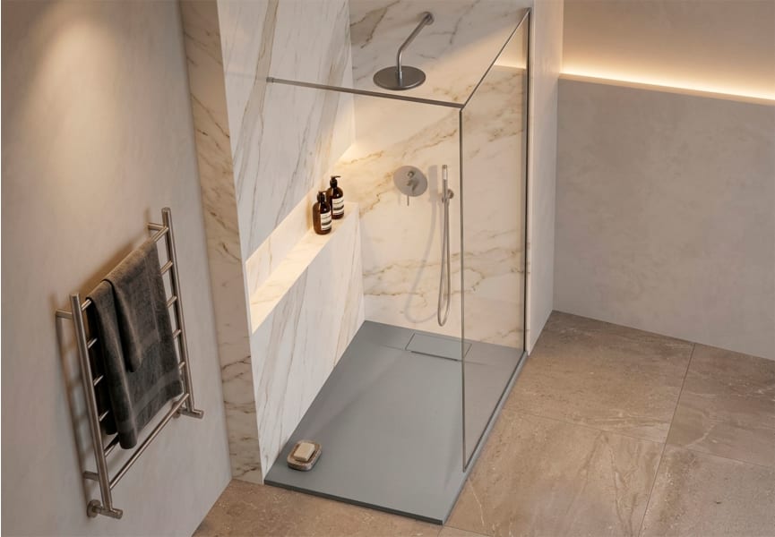 Platos de ducha de resina Mercuri Kassandra ambiente 3