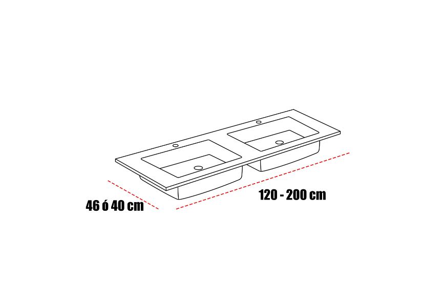 Lavabo encastrado Miami Bruntec croquis 1