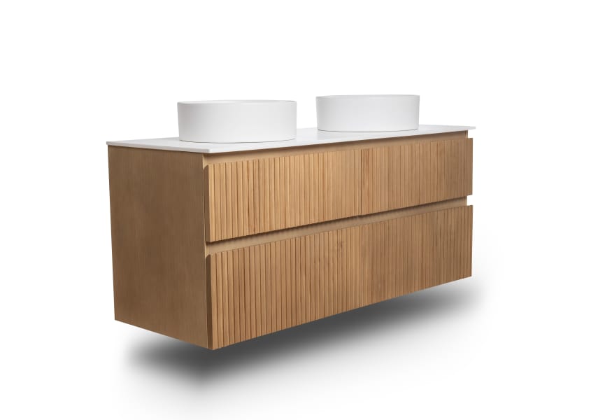 Mueble de baño con encimera solid surface Alpes 9 Bruntec detalle 2