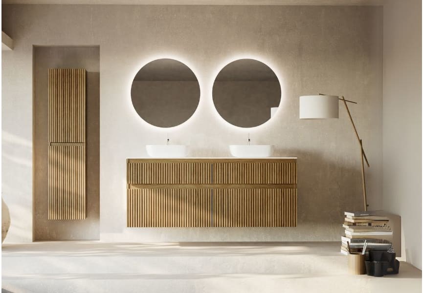 Mueble de baño madera maciza ranurada Alpes 9 Bruntec principal 0