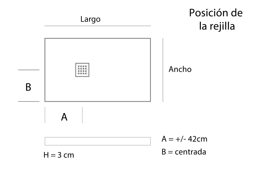 Plato de ducha de resina Liso Doccia croquis 11